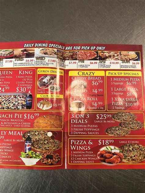 Menu At Pizzaway Pizzeria Windsor Wyandotte St W