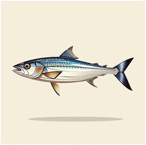 Premium Vector Old Illustration Of A Mackerel Fish 06