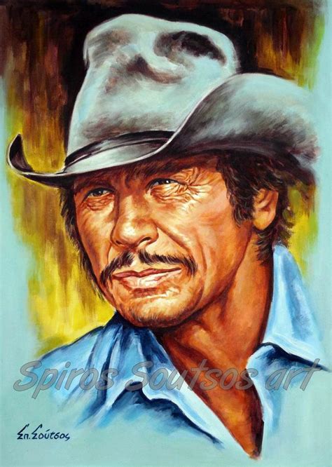 Charles Bronson painting portrait, movie poster | Soutsos art