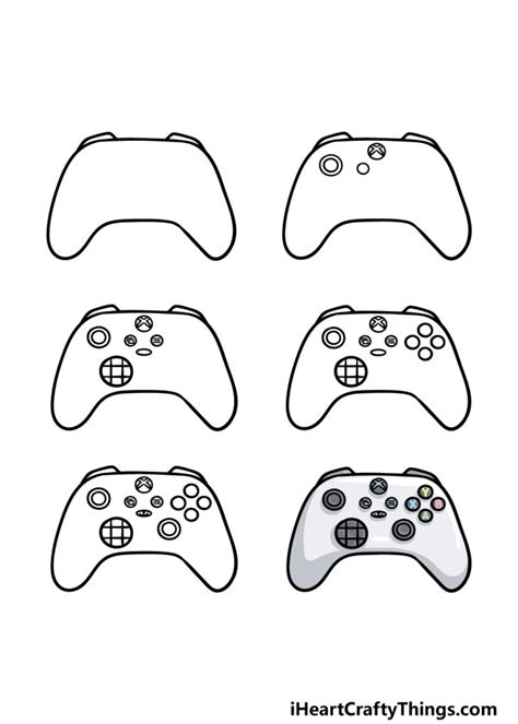 Xbox Controller Drawing - How To Draw An Xbox Controller Step By Step