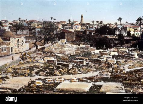 Colour photograph of Gaza under British Mandate. Dated 1930 Stock Photo ...