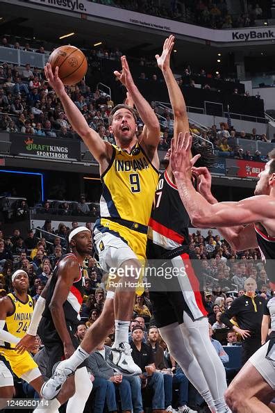 T J Mcconnell Of The Indiana Pacers Drives To The Basket During The