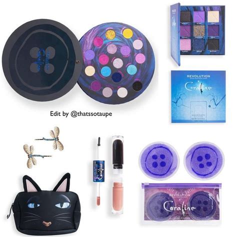 Coraline X Makeup Revolution Collection Eyeshadow Palettes Lipstick Duo And More