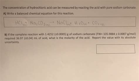 Balanced Chemical Equation For The Reaction Of Sodium Carbonate And ...