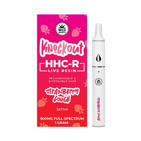 Buy Strawberry Cough Hhc R Live Resin Vape Pen 1 Gram