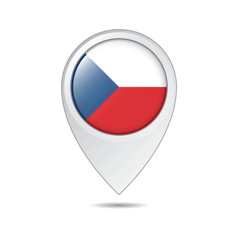 map location tag of Czech Republic flag 16881678 Vector Art at Vecteezy