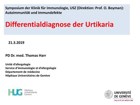 Differentialdiagnose Der Urtikaria Ppt Herunterladen