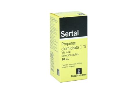 Sertal Solución En Gotas 0 01 Frasco 20 mL Propinox Clorhidrato