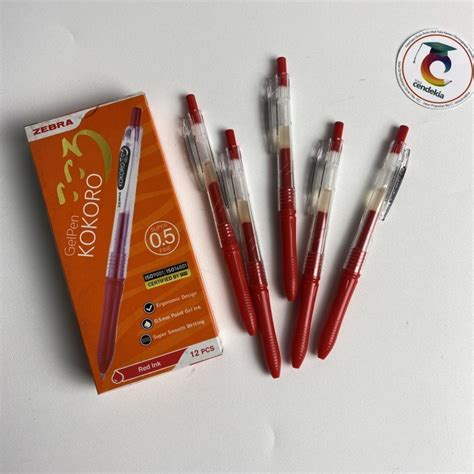 Jual Pulpen Gel ZEBRA Kokoro Merah 0 5mm 1 Pcs Shopee Indonesia