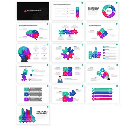 Puzzle Infographic Presentation PowerPoint template