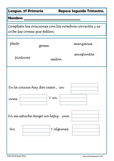 Fichas De Lengua Primaria Primarias Comprensión Lectora Fichas 5CA