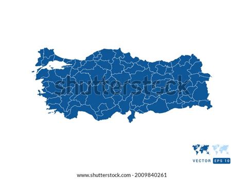 Abstract Blue Turkey Map Vector On Stock Vector Royalty Free