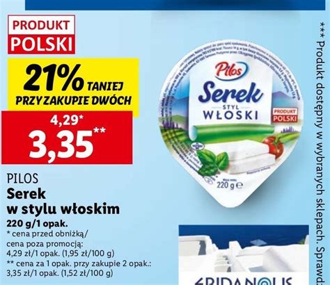 Serek typu włoskiego Pilos cena promocje opinie sklep Blix pl