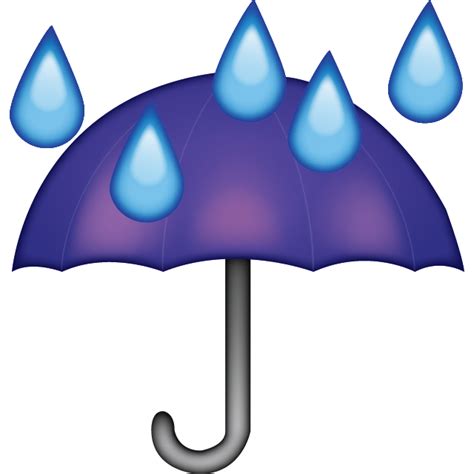 Download Umbrella Rain Drops Emoji | Emoji Island