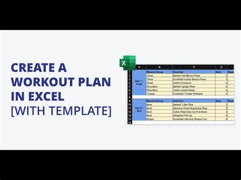 How To Make Workout Plan Template Infoupdate Org