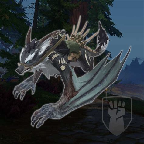 Liberated Slyvern Rare Breezebiter Flying Fox Mount From The Azure