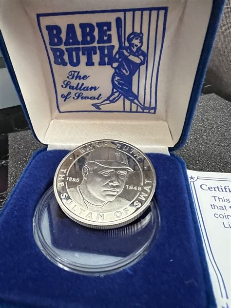 Babe Ruth The Sultan Of Swat Republic Of Liberia Dollar Coin In