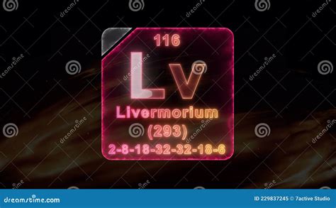 Modern Periodic Table Element Livermorium Stock Video - Video of elements, physics: 229837245