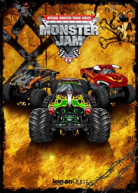 Monster Jam Cover By Sgrum On Deviantart Monster Truck Birthday Monster Jam Monster Trucks