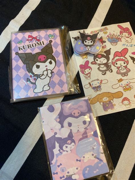 Kuromi Stationery Set 2022 And Big Notebook Sanrio Joytop Hobbies And Toys Stationary And Craft