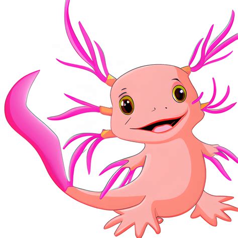 Schattige Schattige Roze Axolotl Cartoon Voor Het Hele Lichaam