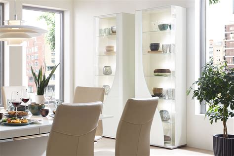 LEONARDO living Vitrine CURVE 50 weiß bianco Möbel Letz Ihr Online Shop