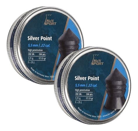 Balines H N Silver Point 5 5 Mm X 200 Aire Comprimido Caza SWAT POINT