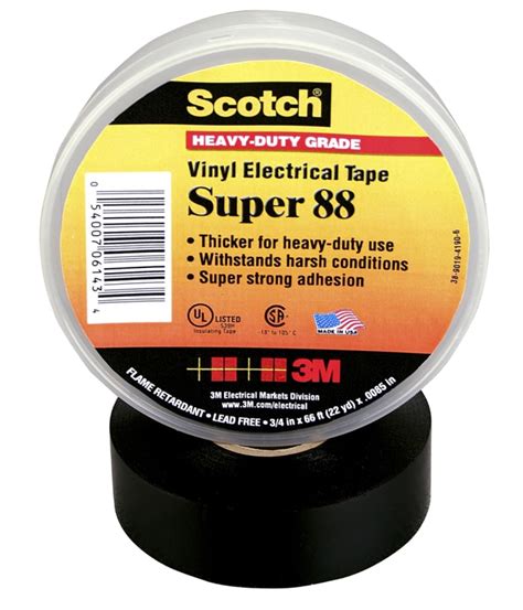 Super 88 19mm X 20 M 3m 3m Scotch Super 88 Black Pvc Electrical