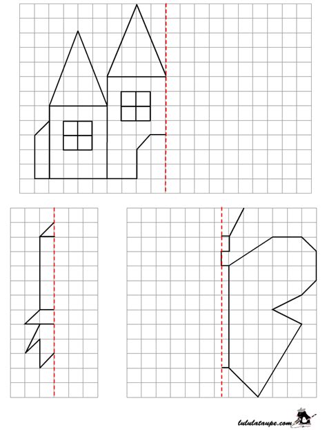 Sym Trie Sur Quadrillage Dessin Reproduire Lulu La Reproduction