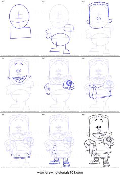 How to Draw George Beard from Captain Underpants Movie Printable ...