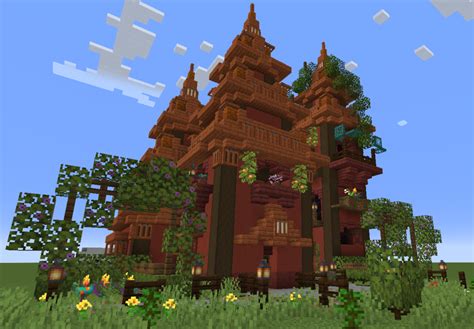 I made this Japanese-style house, I made one of the parts of the ...