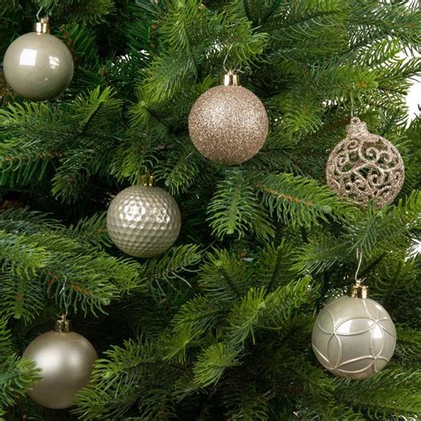 Er Set Weihnachtskugeln D Mm Alpin Mix Perlwei Baumschmuck