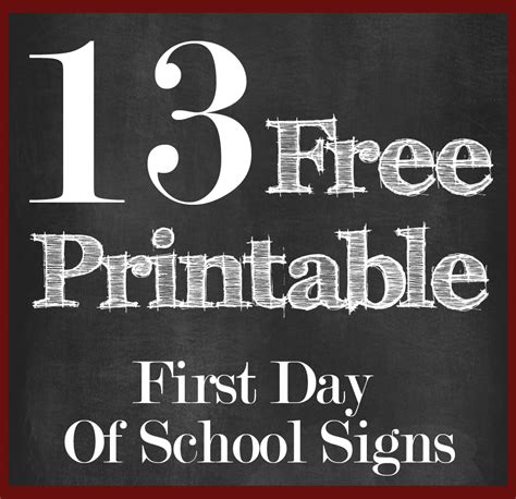 Free Printable First Day Of School Signs 2024 - Jere Robina