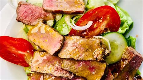 Salat Mit Steakstreifen Salat Dressing Machen Salat Rezepte Youtube