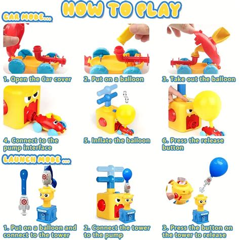 Balloon Launcher Toy Set Balloon Powered Cars Balloon Car Toy Pump Creative Inflatable Balloon