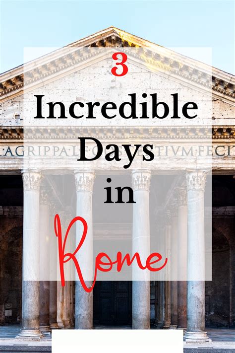 3 Days In Rome Itinerary Artofit