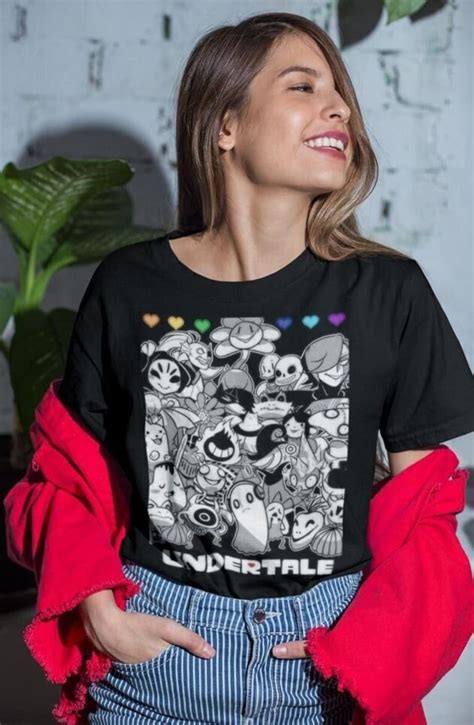 Unisex Undertale Gaming T-Shirt Sans Papyrus Toriel Undyne Alphys ...