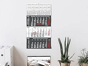 Tobja Monatskalender Wandkalender Mit Schieber Anthrazit