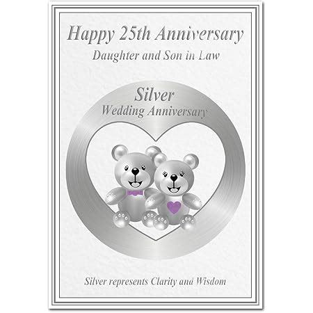 Daughter Son In Law Th Wedding Anniversary Card On Your Silver