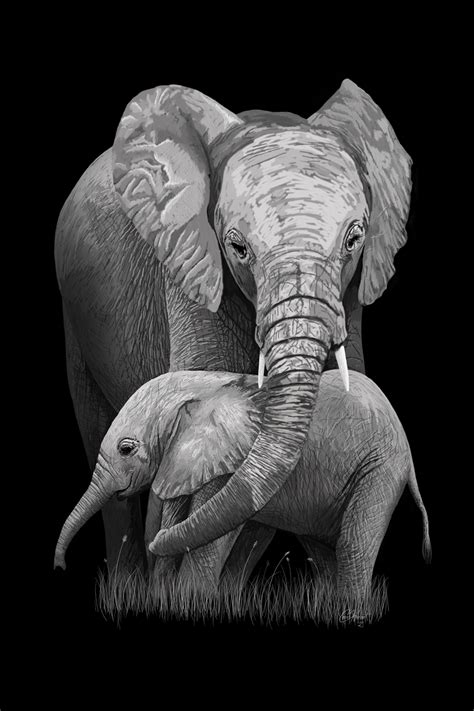 Mother And Baby Elephant Wall Art Prints Gifts To Buy Online