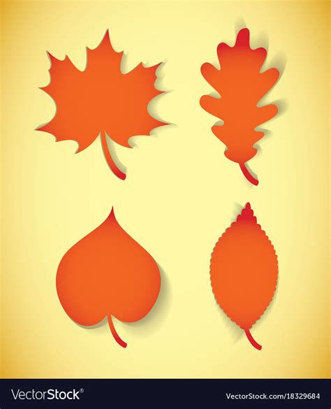 Autumn Leaves Set Royalty Free Vector Image Vectorstock