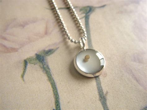 Mustard Seed Necklace Round Silver Resin Mustard Seed Etsy