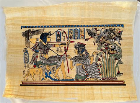 King Tut Tutankhamun and His Wife Hunting Birds Egyptian - Etsy