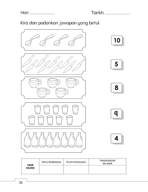 Lembaran Kerja Matematik Prasekolah Mengenal Nombor J Vrogue Co