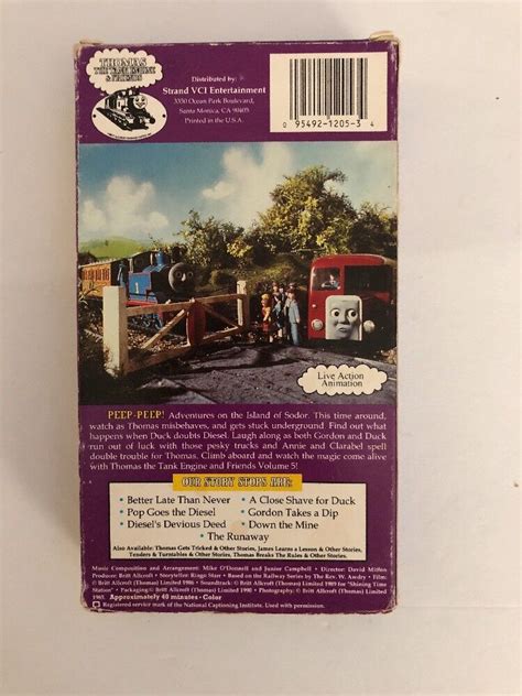 THOMAS THE TANK ENGINE FRIENDS BETTER LATE THAN NEVER VHS 1991 RARE