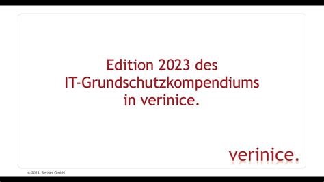 IT Grundschutz Kompendium Edition 2023 In Verinice YouTube