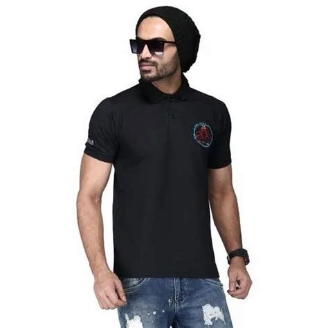 Cotton Plain Mens Collar T Shirt Size S Xxl At Rs 150 Piece In