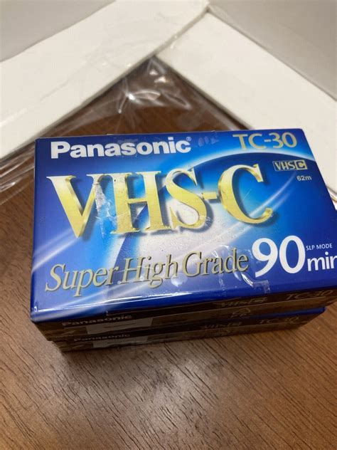 Panasonic Vhs C Tc 30 Super High Grade 90 Minute Slp Mode 2 Pack Blank Sealed Ebay