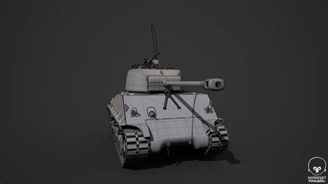 ArtStation - M4A3E8 tank | Game Assets