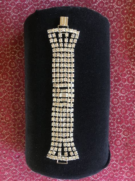 1950s Rhinestone Bracelet Gem